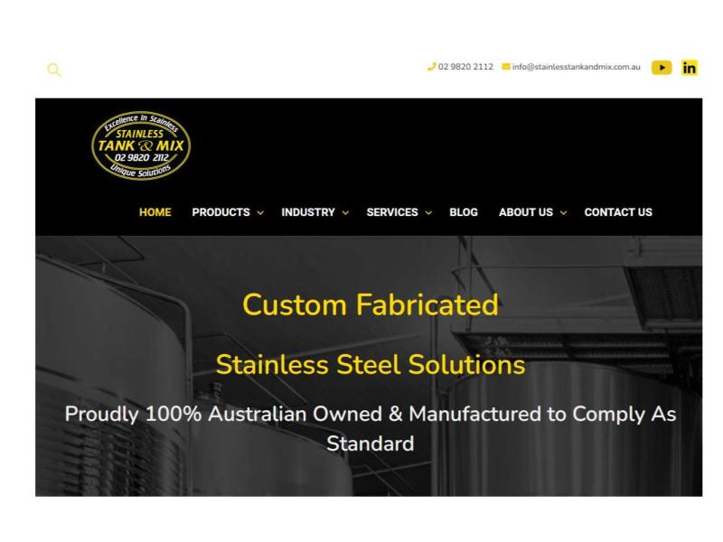 Stainless Tank & Mix